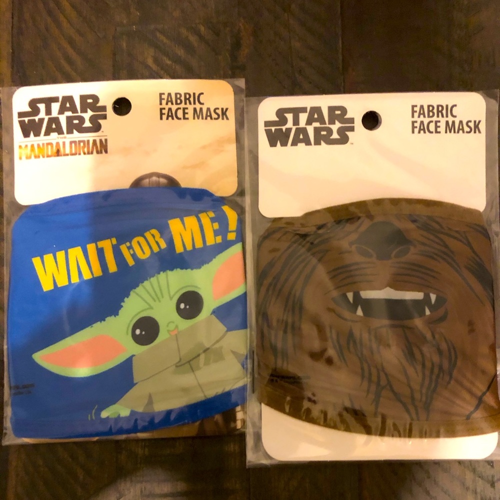 Starwars facemask Baby yoda and chewbaca